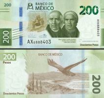 *200 Pesos Mexiko 2019-23, P131A pamätná UNC - Kliknutím na obrázok zatvorte -